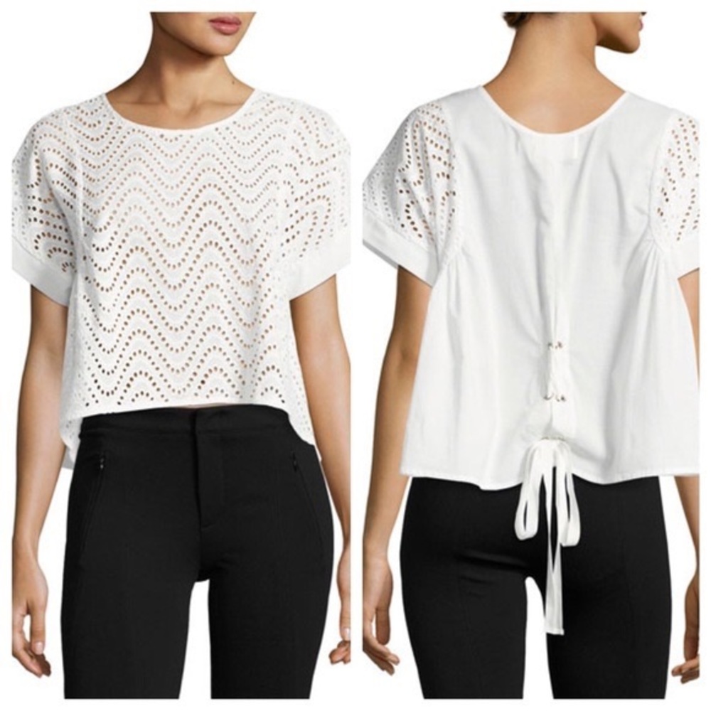 J.O.A. Los Angeles eyelet top